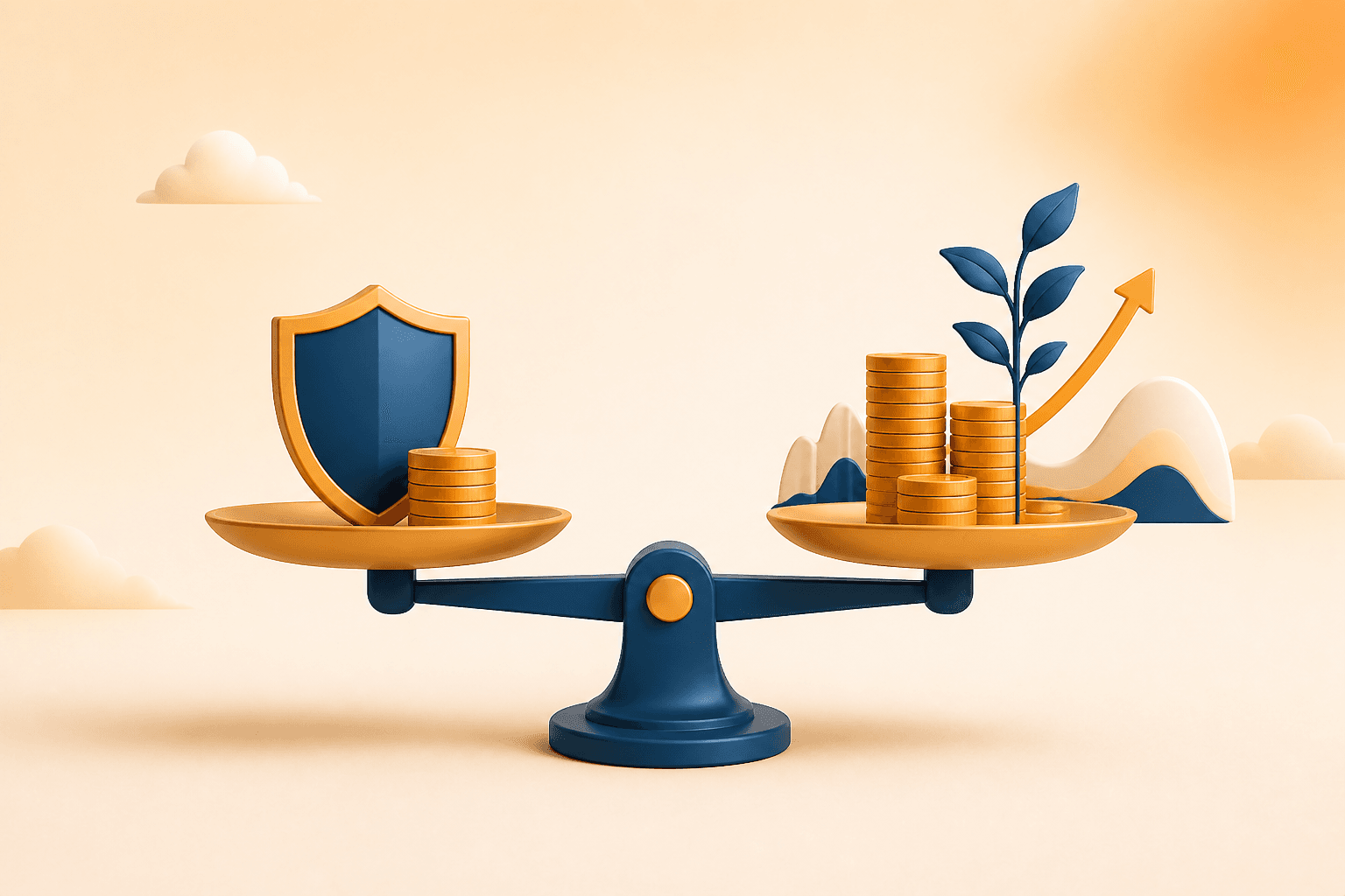 Educational visual guide for Risk vs Reward: risk and return trade-offs across different financial instruments